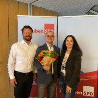 Bundestagskandidat Andreas Büch (Mitte) mit den beiden Kreisvorsitzenden